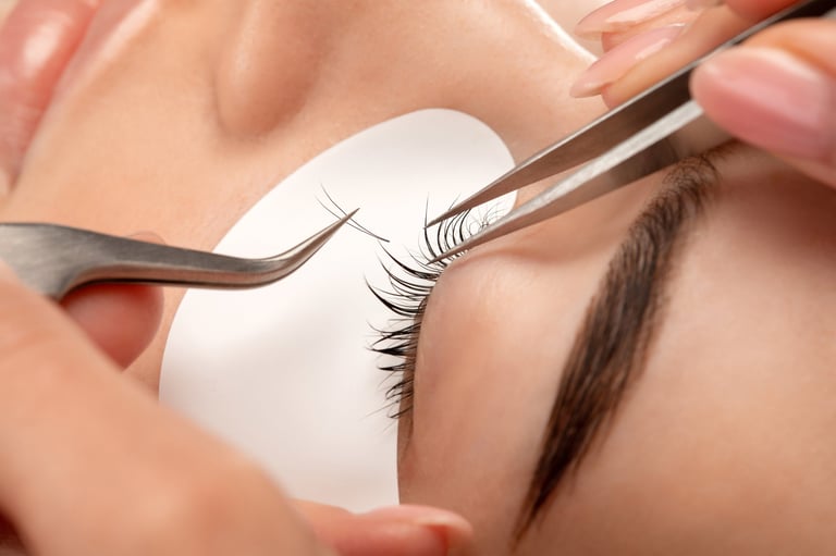 Beautiful woman with stunning lashes
