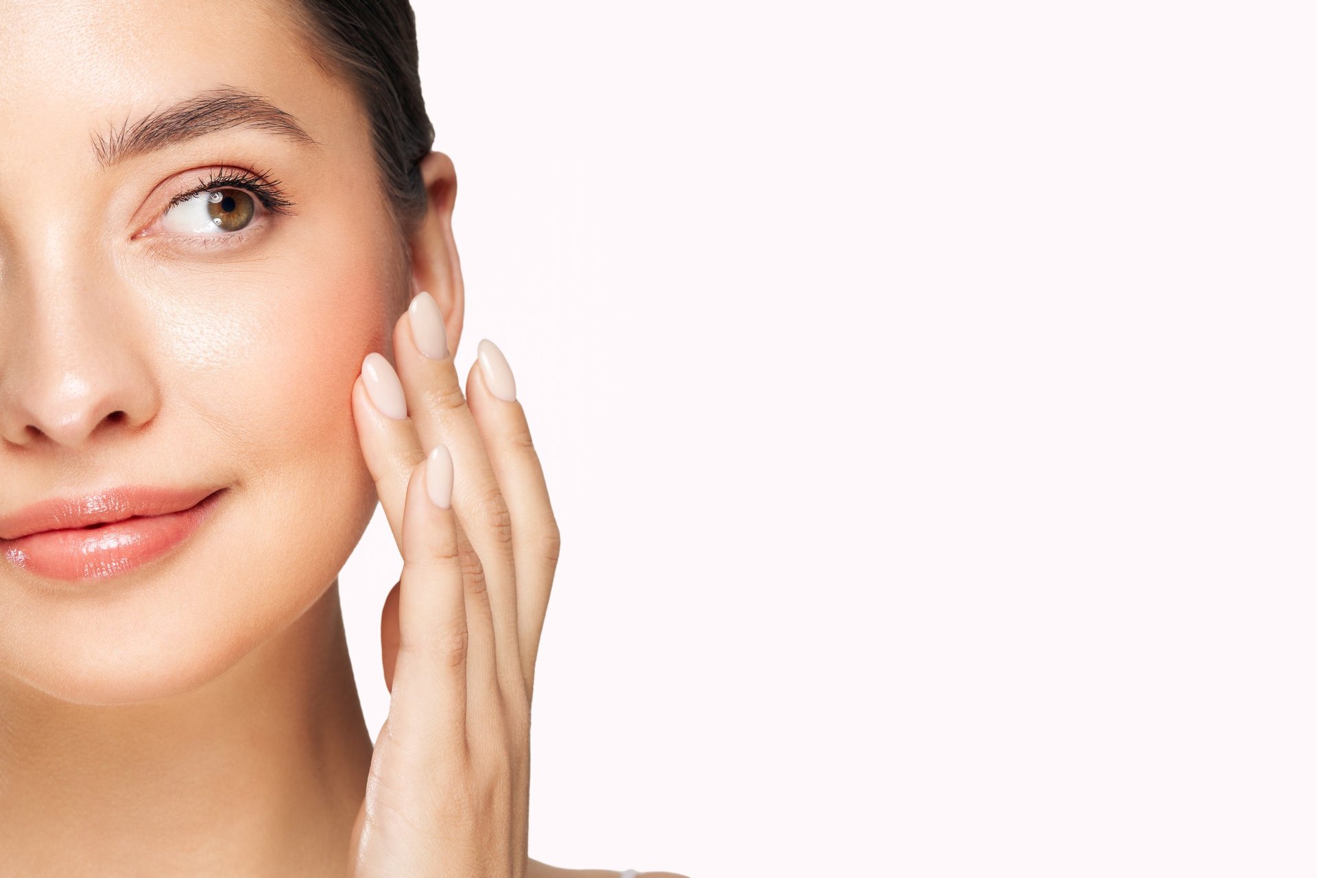 Beautiful woman with glowing skin